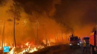 Photo of فرنسا: اندلاع حريق «هائل» بالقرب من بوردو وفرق الإطفاء تكافح لإخماده