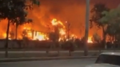 Photo of انفجار قويّ قرب مطار طشقند واندلاع حريق ووقوع اصابات